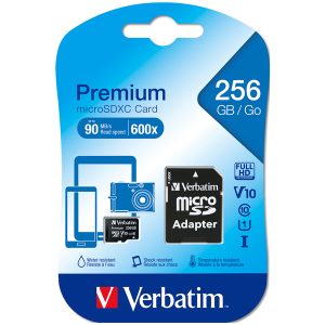 Verbatim - Micro SDXC - Con adattatore - 44087 - 256GB - immagine 1