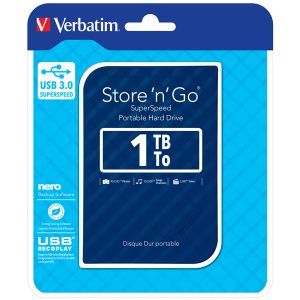 Verbatim - Usb 3.0 portatile Store 'N'Go 9,5mm drive - Blu - 53200 - 1TB - immagine 1