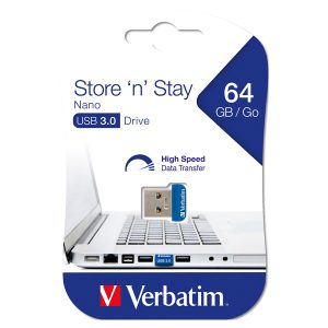Verbatim - Usb 3.0 Store 'N'Stay Nano - 98711 - 64GB - immagine 1