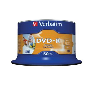 Verbatim - Scatola 50 DVD-R - stampabile - 43533 - 4,7GB - immagine 1