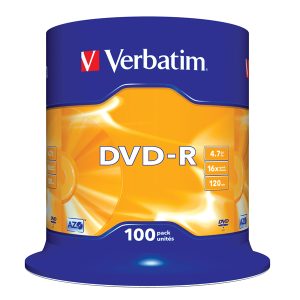 Verbatim - Scatola 100 DVD-R - serigrafato - 43549 - 4,7GB - immagine 1