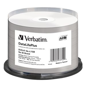 Verbatim - Scatola 50 DVD-R - stampabile - 43755 - 4,7GB - immagine 1