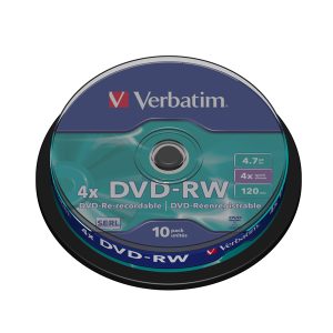Verbatim - Scatola 10 DVD-RW - serigrafato - 43552 - 4,7GB - immagine 1