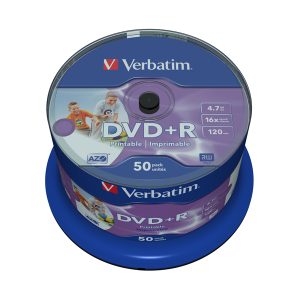 Verbatim - Scatola 50 DVD+R - stampabile - 43512 - 4,7GB - immagine 1
