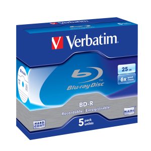 Verbatim - Scatola 5 DVD Blu Ray BD-R SL - Jewel Case - Bianco/Blu - 43715 - 25GB - immagine 1