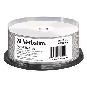 Verbatim - Scatola 25 Blu Ray BD-R - stampabile - 43749 - 50GB - immagine 1