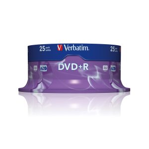 Verbatim - Scatola 25 DVD+R - serigrafato - 43500 - 4,7GB - immagine 1