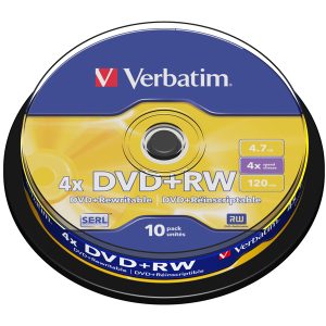Verbatim - Scatola 10 DVD+RW - 43488 - 4,7GB - immagine 1