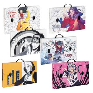 Valigetta Polionda Manga - 36,5 x 56,5 cm - dorso 5,5 cm - fantasie assortite - Favorit - immagine 1