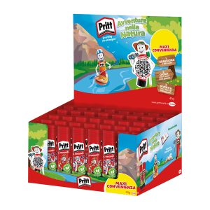 Colla Stick Avventura nella natura - 43 gr - bianco - Pritt - expo 40 pezzi - immagine 1