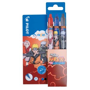 Set 3 pezzi Frixion Ball e Clicker Naruto - colori assortiti - Pilot - expo 12 pezzi - immagine 2