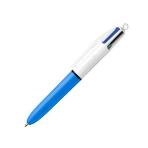 Penna a sfera a scatto  multifunzione  4 Colours Mini  - punta 1,0mm - nero, blu, rosso, verde - Bic -  conf. 12 pezzi - immagine 2
