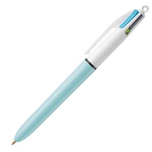 Penna a sfera a scatto  multifunzione  4 Colours Fun  - punta 1,0mm - rosa, verde chiaro, turchese, viola - Bic - conf. 12 pezzi - immagine 2