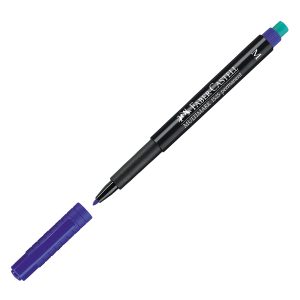 Pennarello Multimark universale permanente con gomma - punta media 1,0mm - astuccio 8 colori - Faber Castell - immagine 4
