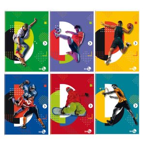 Maxiquaderno Sport fantasia - A4 - 40+2 fogli - 80gr - 1 rigo - BM - immagine 1