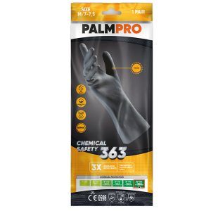 Guanti chemical Safety Palmpro 363 - taglia XL - nitrile - nero - Icoguanti - immagine 2