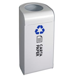 Contenitore - 45 L - acciaio verniciato - bianco - Laminart - immagine 1