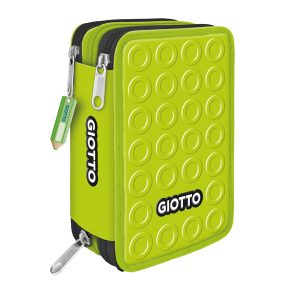 Astuccio 3 zip collezione Stilnovo - 19,5 x 7,5 x 12,9 cm - PL- colori neon assortiti - Giotto - immagine 2