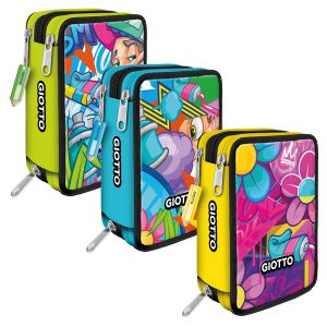 Astuccio 3 zip Young Street collection - 19,5 x 7,5 x 12,9 cm - PL - fantasie assortite - Giotto - immagine 1