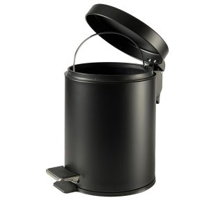 Pattumiera Premium - con pedale e vaschetta - 5 L - nero satinato - Perfetto - immagine 2