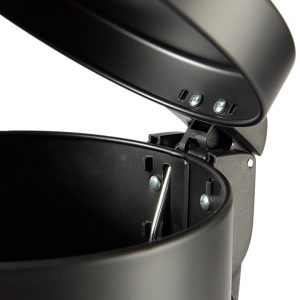 Pattumiera Premium - con pedale e vaschetta - 5 L - nero satinato - Perfetto - immagine 3