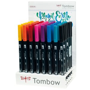 Pennarelli Tombow ABT Dual Brush - 8 colori assortiti - Koh.I.Noor - expo 48 pezzi - immagine 1
