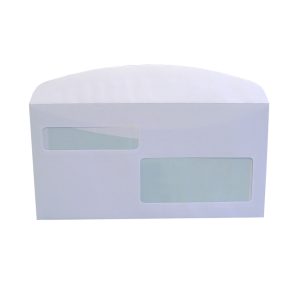 Busta doppia finestra - lembo gommato - 11,5 x 22,7 cm - 80 gr - bianco - Blasetti - conf. 500 pezzi - immagine 1