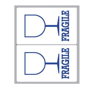 Etichette adesive fragile - in carta - permanenti - 115 x 70 mm - 2 et/fg - 10 fogli - bianco - Markin - immagine 2