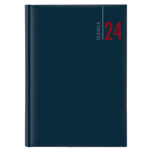 Agenda settimanale 2025 - copertina in carta imbottita - 17 x 24 cm - blu - immagine 1
