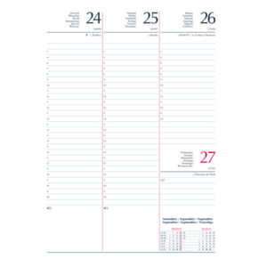 Agenda settimanale 2025 - copertina in carta imbottita - 17 x 24 cm - rosso - immagine 3