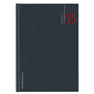 Libro prenotazioni ristorante 2025 - con copertina similpelle imbottita - 21 x 30 cm - blu - immagine 1