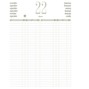 Libro prenotazioni ristorante 2025 - con copertina similpelle imbottita - 21 x 30 cm - blu - immagine 2