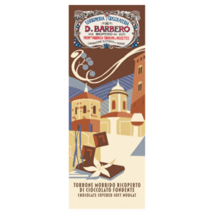Tavoletta torrone morbido - ricoperto di cioccolato - in astuccio- 170 gr - Barbero - immagine 1