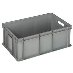 Cassa industriale Europa - 60 x 40 x 22 cm - 42 L - PP - grigio - Mobil Plastic - immagine 1