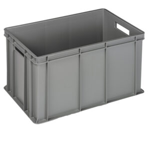 Cassa industriale Europa - 60 x 40 x 32 cm - 64 L - PP - grigio - Mobil Plastic - immagine 1