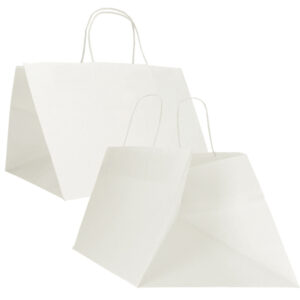 Shopper Surf Maxi - 34 x 34 x 25 cm - carta kraft - bianco - Mainetti Bags - conf. 15 pezzi - immagine 1