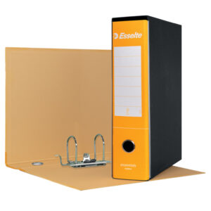 Registratore Essentials G75 - dorso 8 cm - protocollo 23x33 cm - giallo - Esselte - immagine 1