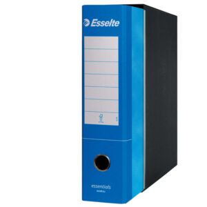 Registratore Essentials G75 - dorso 8 cm - protocollo 23x33 cm - azzurro - Esselte - immagine 3