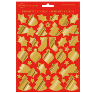 Stickers adesivi fustellati - motivi natale - oro - Rex Sadoch - immagine 1