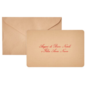 Biglietto natale con busta - 9 x 14 cm - stampa oro - avana - Sadoch - immagine 1