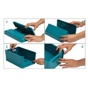 Scatola pieghevole The Smart Case midi Skandi  - 27,6 x 18,8 x 12 cm - blu pacifico - Exacompta - immagine 3