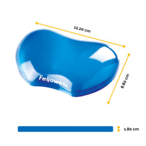 Poggiapolsi in gel - blu trasparente - Fellowes - immagine 2