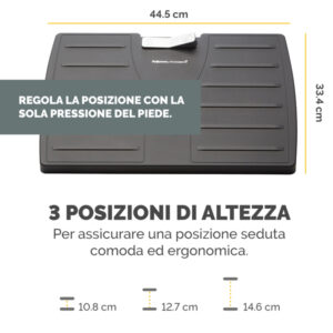 Poggiapiedi regolabile - con sistema antibatterico Microban - Fellowes - immagine 3