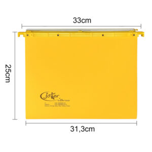 Cartella sospesa Joker - cassetto - interasse 33 cm - fondo V - 31,3 x 25 cm - giallo - Bertesi - immagine 2