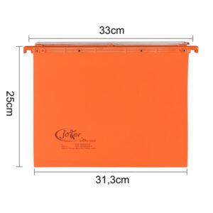 Cartella sospesa Joker - cassetto - interasse 33 cm - fondo V - 31,3 x 25 cm - arancio - Bertesi - immagine 2