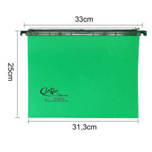 Cartella sospesa Joker - cassetto - interasse 33 cm - fondo V - 31,3 x 25 cm - verde - Bertesi - immagine 2