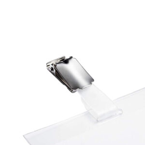 Portabadge - clip in metallo - 6 x 9 cm - PVC - Durable - conf. 5 pezzi - immagine 2