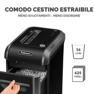 Distruggidocumenti 99CI - a frammenti - Fellowes - immagine 5