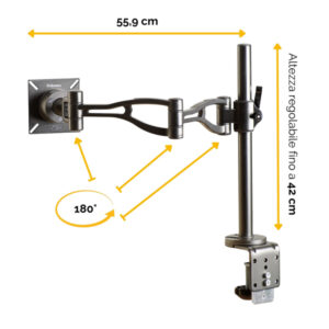 Braccio porta monitor singolo Professional Series - Fellowes - immagine 2