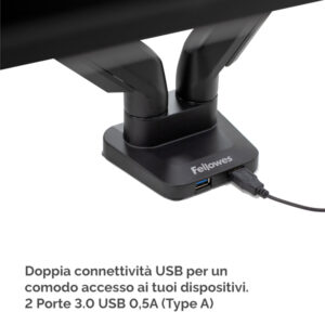 Braccio portamonitor doppio Platinum Series - Fellowes - immagine 3